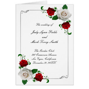 Programa De Matrimonio Para Navidades De Rosas Roj