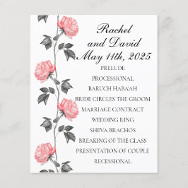 Programa de matrimonio para Rosas de fondo de escr