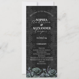 Programa de matrimonio para Rosas florales góticos