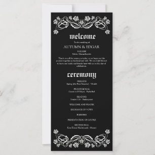 Programa de matrimonio para Rosas góticos