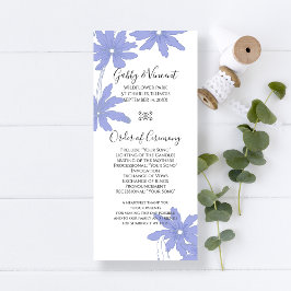 Programa de matrimonio Periwinkle Blue Daisies