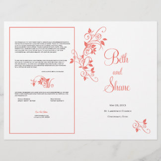 Programa de matrimonio personalizado - Coral