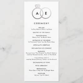 Programa de matrimonio personalizado de anillo pla