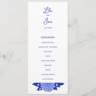 Programa de matrimonio personalizado de Dahlia