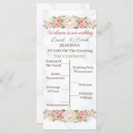 Programa de matrimonio personalizado de flores Ros