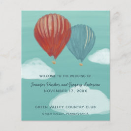 Programa de matrimonio personalizado de globos de 