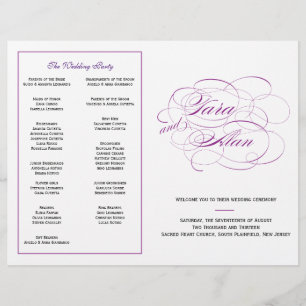 Programa de matrimonio personalizado - Púrpura
