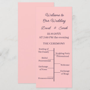 Programa de matrimonio personalizado simple de pag