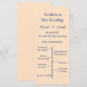 Programa de matrimonio personalizado simple en bei