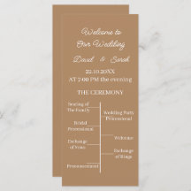 Programa de matrimonio personalizado simple en mar