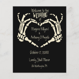 Programa de matrimonio personalizado Skeleton Hand