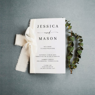 Programa de matrimonio plegado clásico elegante