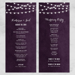Programa de matrimonio Plum String Lights