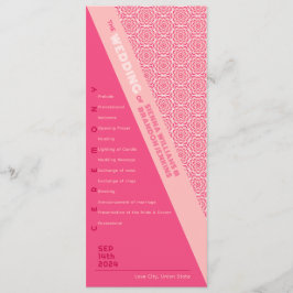 Programa de matrimonio rojo para Rosas geométricos