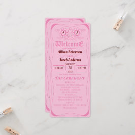 Programa de matrimonio rosa brillante y audaz