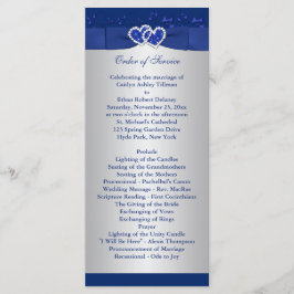 Programa de matrimonio Royal Blue, Silver Floral H