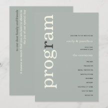 Programa de Matrimonio Sage de Marfil Simple