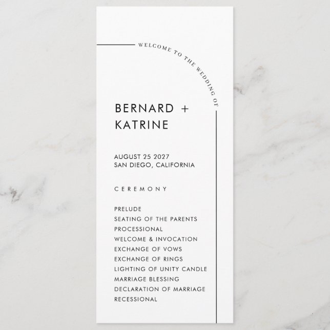 Programa de matrimonio simple (Anverso)