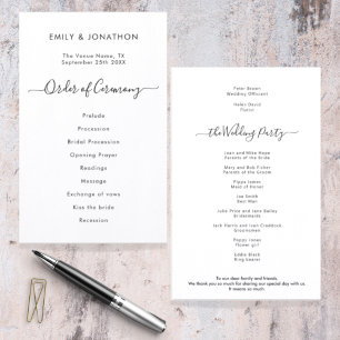 Programa de matrimonio simple de escritura blanca 