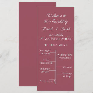 Programa de matrimonio simple personalizado de cim