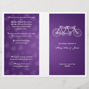 Programa de matrimonio simple Tandem Bike Purple