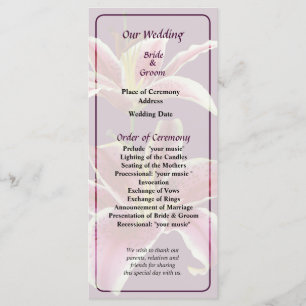 Programa de matrimonio Stargazer Lilies