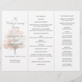 Programa de matrimonio Tri-Fold de árbol polvorien