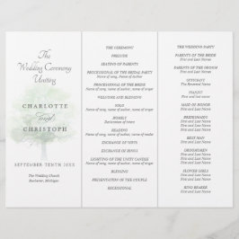 Programa de matrimonio Tri-Fold de árbol polvorien