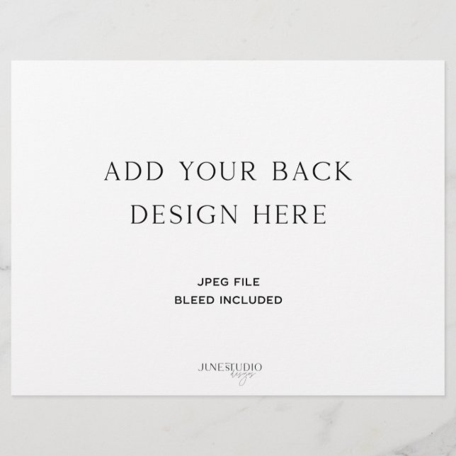 Programa de matrimonio triple 8,5x11" (Atrás)