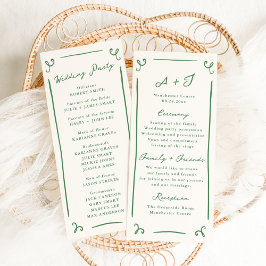 Programa de matrimonio verde por mano caprichosa +