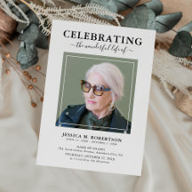 Programa de memoria funeral simple y elegante