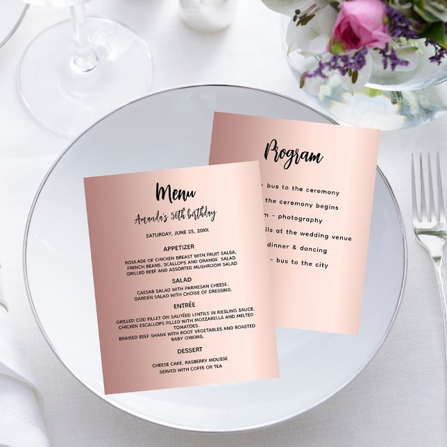 Programa de menú rosa presupuesto de fiesta de cum (Subido por el creador)