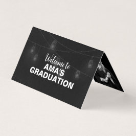 Programa de mesa de graduación plegable en tienda
