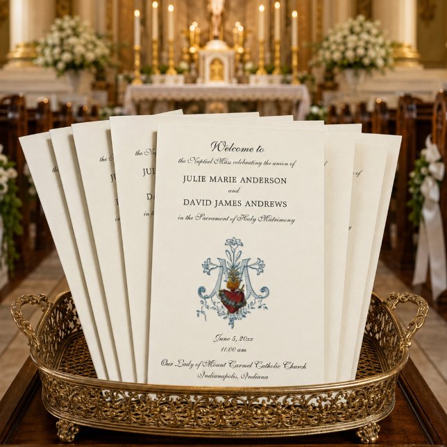 Programa de Misa de Boda Católica Elegante (Subido por el creador)