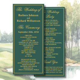 Programa de Orden de Servicio de Boda con Tema de 