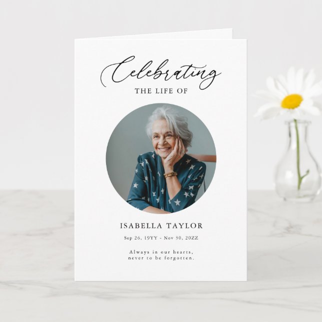 Programa de Orden de Servicio de la Foto Funeral M (Planta pequeña)