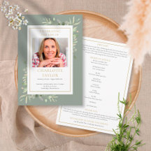 Programa de orden de servicio de memorial fúnebre 