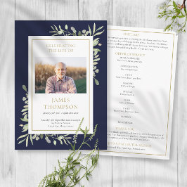 Programa de Orden de Servicio Funeral con Vegetaci