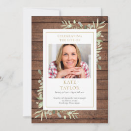 Programa de Orden de Servicio Funeral de Vegetació