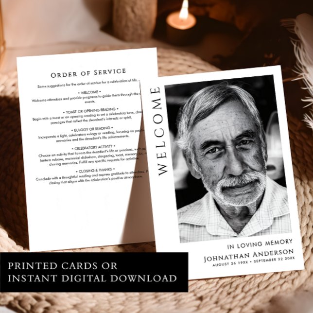 Programa de Orden de Servicio Funeral En Memoria A (Subido por el creador)