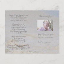 Programa de Orden de Servicio Funeral Memorial Fot