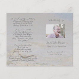 Programa de Orden de Servicio Funeral Memorial Fot