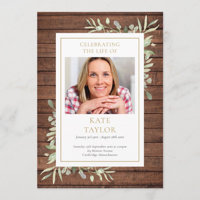 Programa de Orden de Servicio Funerario de Vegetac (Anverso)