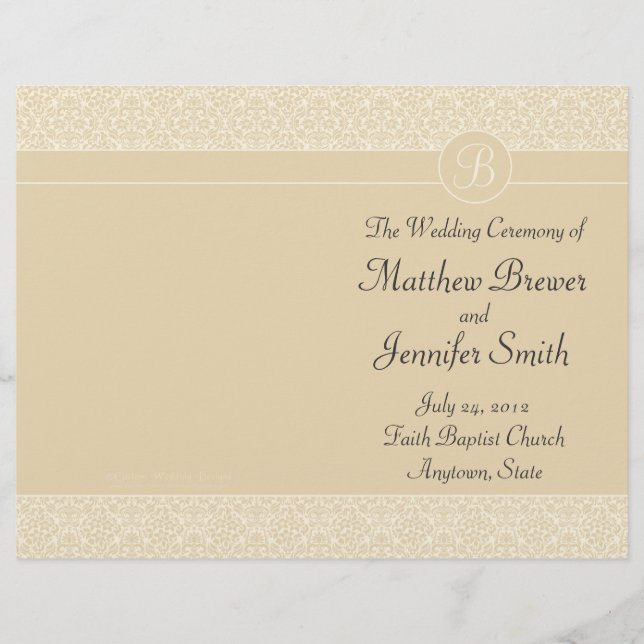 Programa de Orden de Servicio y Ceremonia de Ecru  (Anverso)