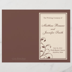Programa de Orden de Servicio y Ceremonia del boda