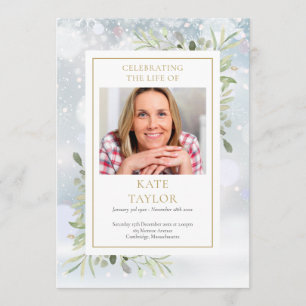 Programa De Orden Funeral De Servicio De Winter Gr