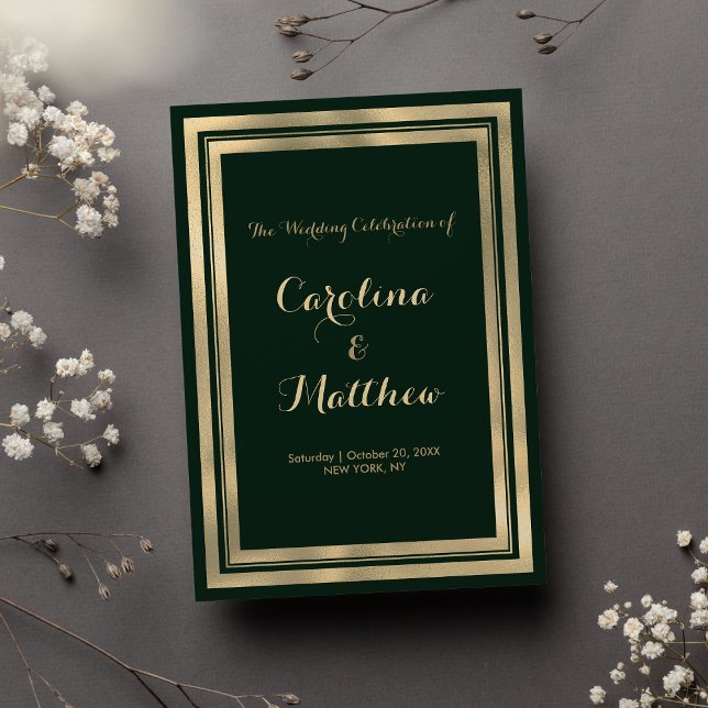 Programa de oro verde forestal geométrico moderno (Geometric modern forest green gold Program )