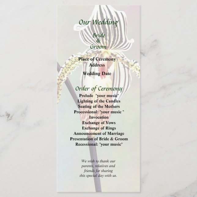 Programa de Orquídea de Taiwán Paph (Anverso)