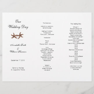 Programa de Pareja Starfish para Bodas Costeros Tr