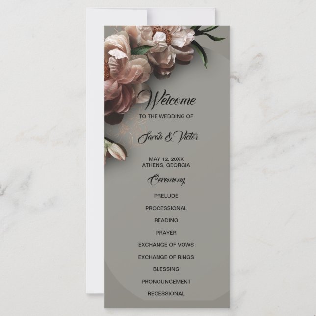 Programa de peonías florecidas de 2 caras (Anverso)